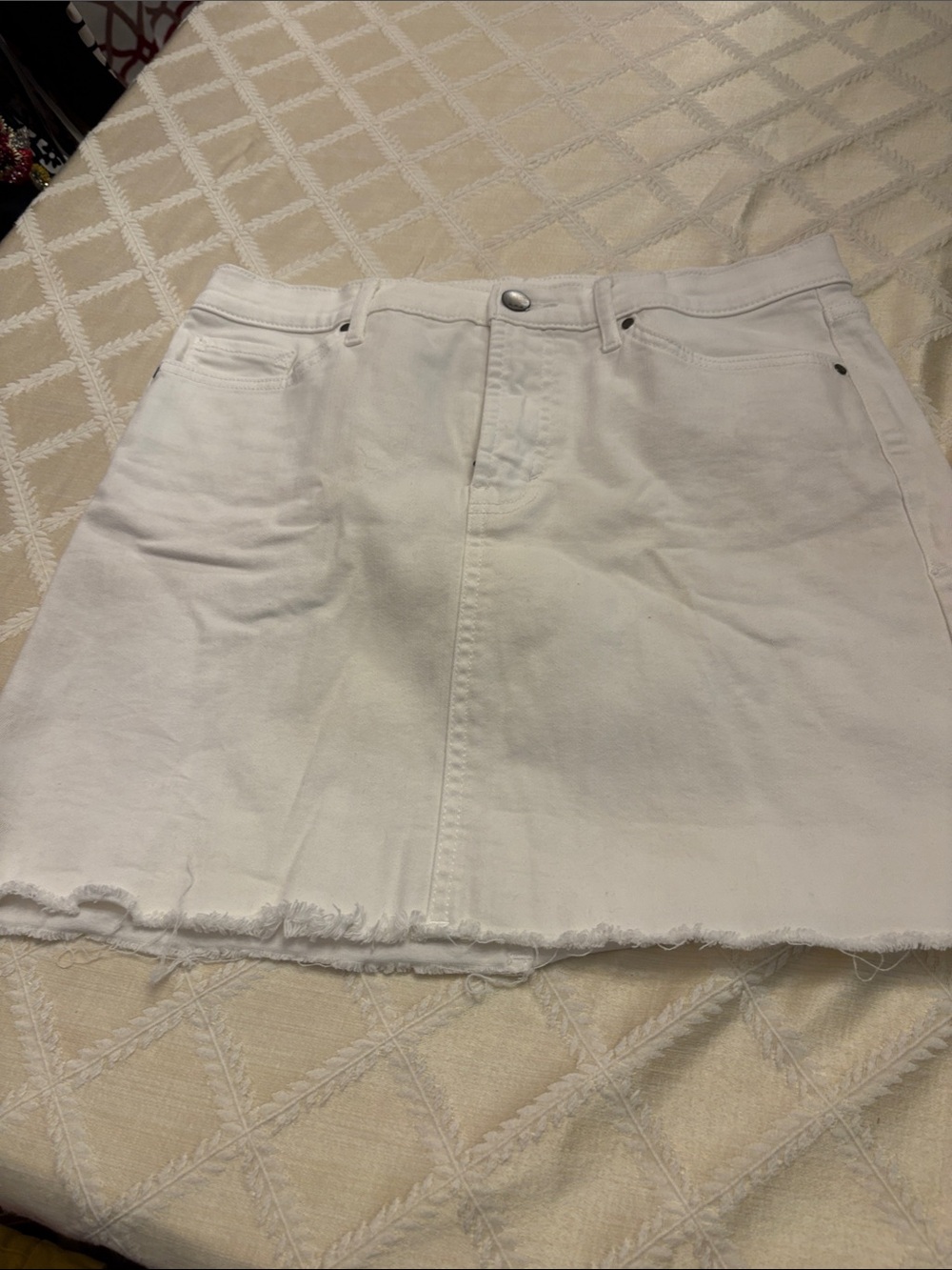 ANA White Denim Mini Skirt